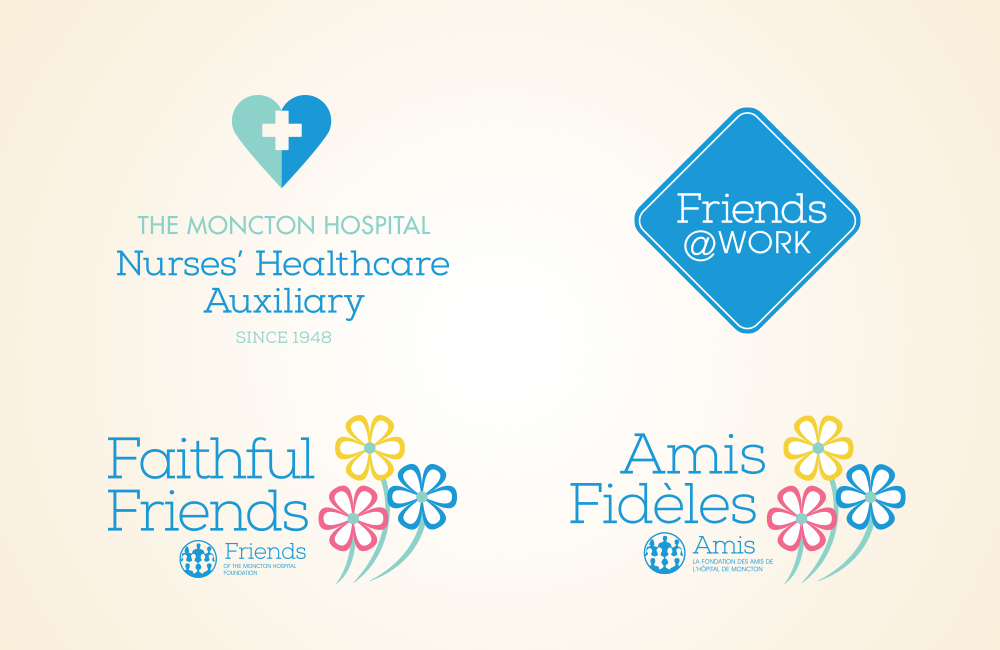 Logos designed for Friends of the Moncton Hospital
